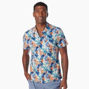 Fair Harbor Mens Medium Casablanca Camp Shirt Button Down Tropical